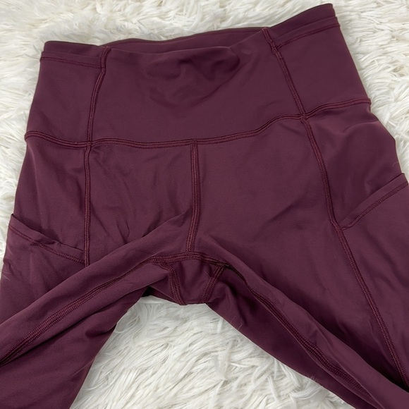 Lululemon Fast & Free Crop II (Nulux 19"") Dark Adobe - Picture 2 of 5